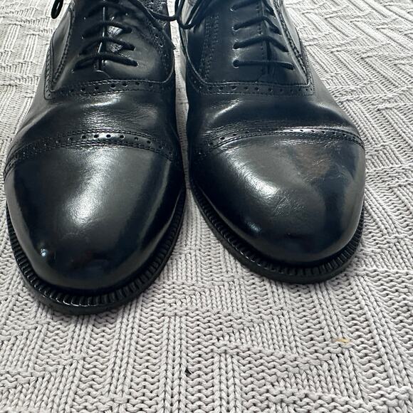 Stanley Backer black Italian leather lace up oxfords size 10.5 main image 9